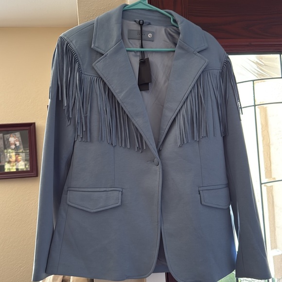 Free People Blue Memories Blazer NWT - Picture 5 of 8
